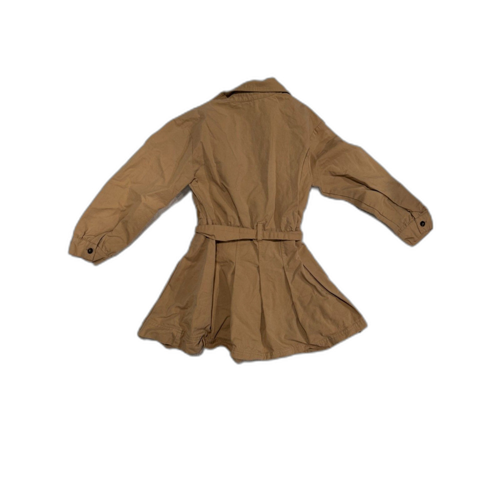 NWT Zara Girls Khaki Belted Shirt Dress Size 8 - Picture 2 of 3
